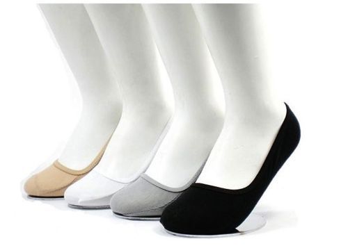 6 Pairs Womens Liner Socks No Show Peds Boat Footies Cotton NEW Plain Colors