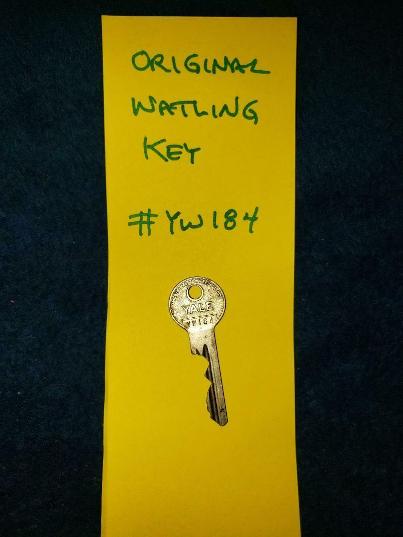 ORIGINAL WATLING KEY YW 184 FOR AN ANTIQUE SLOT MACHINE KEY FOR LOCK