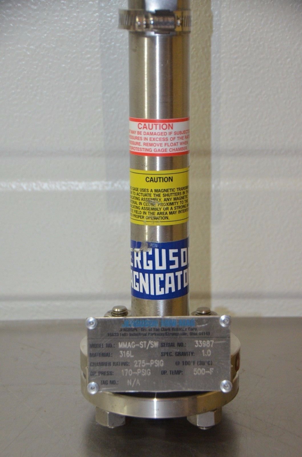 Jerguson MiniMag MMAGST/SW Magnicator Level Gauge w/ Extra