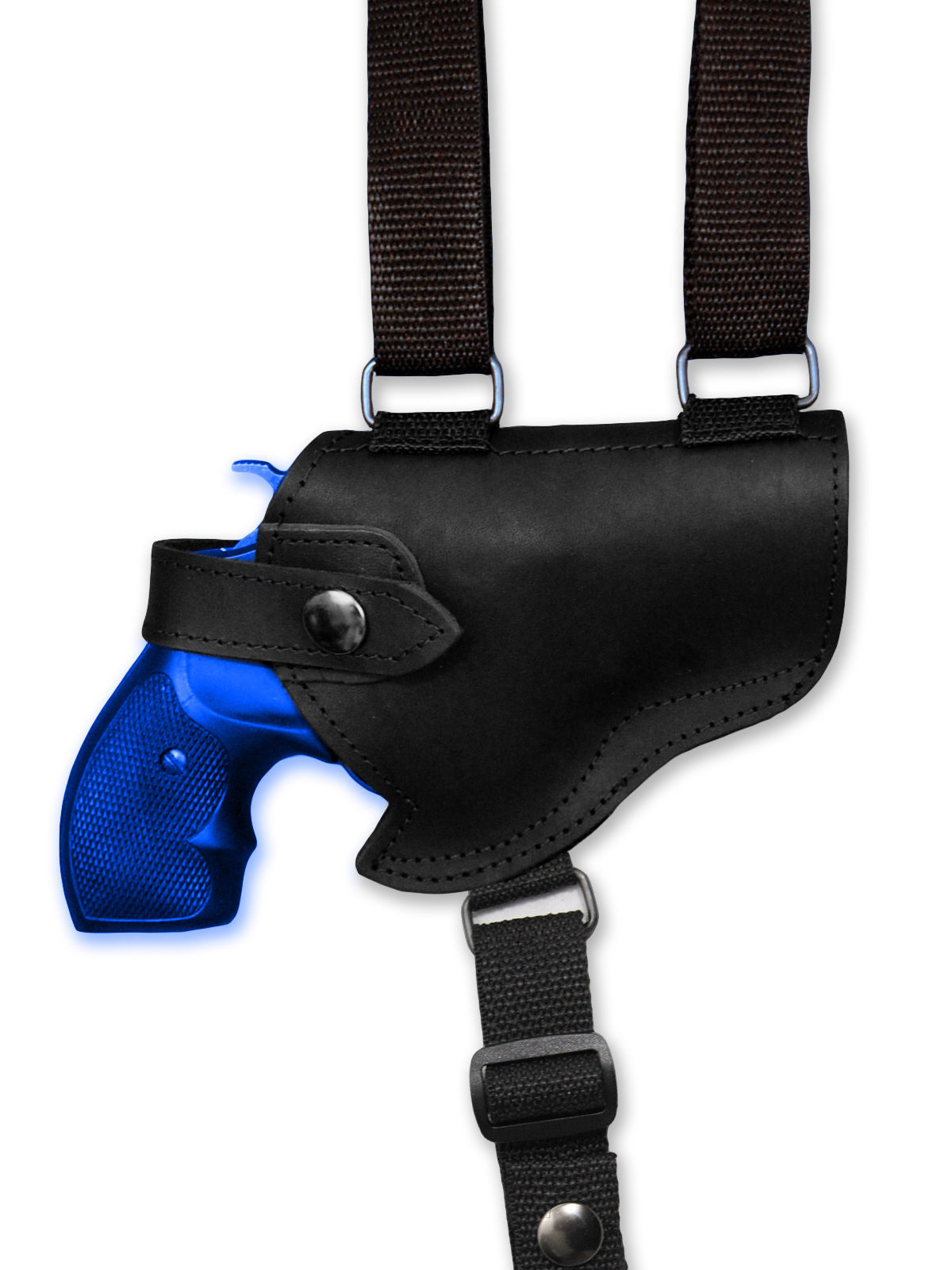 NEW Barsony Black Leather Horizontal Shoulder Holster Colt 2