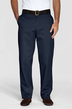 Lands End Young Men 31x32 Stain Wrinkle Resistant Plain Front Chino Pants, Navy - $19.99