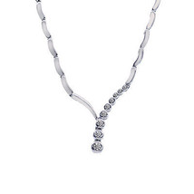 0.50 Carat Diamond Drop Necklace 14K White Gold - $1,410.75