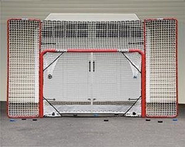 Folding Steel Hockey Goal Backstop ShooterTargets Kit Outside Practice