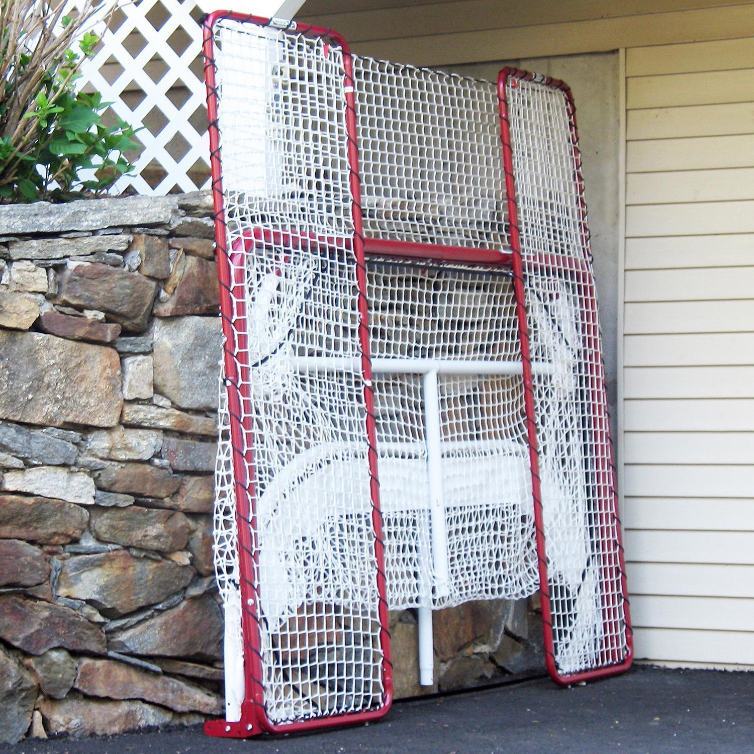 Folding Steel Hockey Goal Backstop ShooterTargets Kit Outside Practice