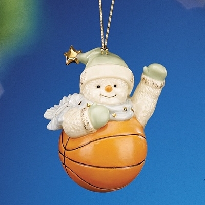 LENOX My Sporty Snowman BASKETBALL Ornament (RARE - Hard to Find) Free Shipping