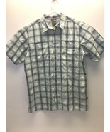 The North Face Mens Button Up Shirt Blue Short Sleeve Plaids Checks L EUC - $19.17