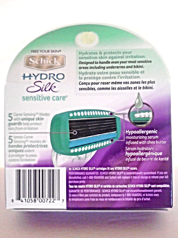 schick hydro 5 sensitive 2 cartridges 1 razor