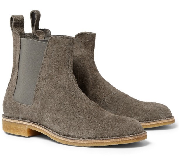 gray leather boots men