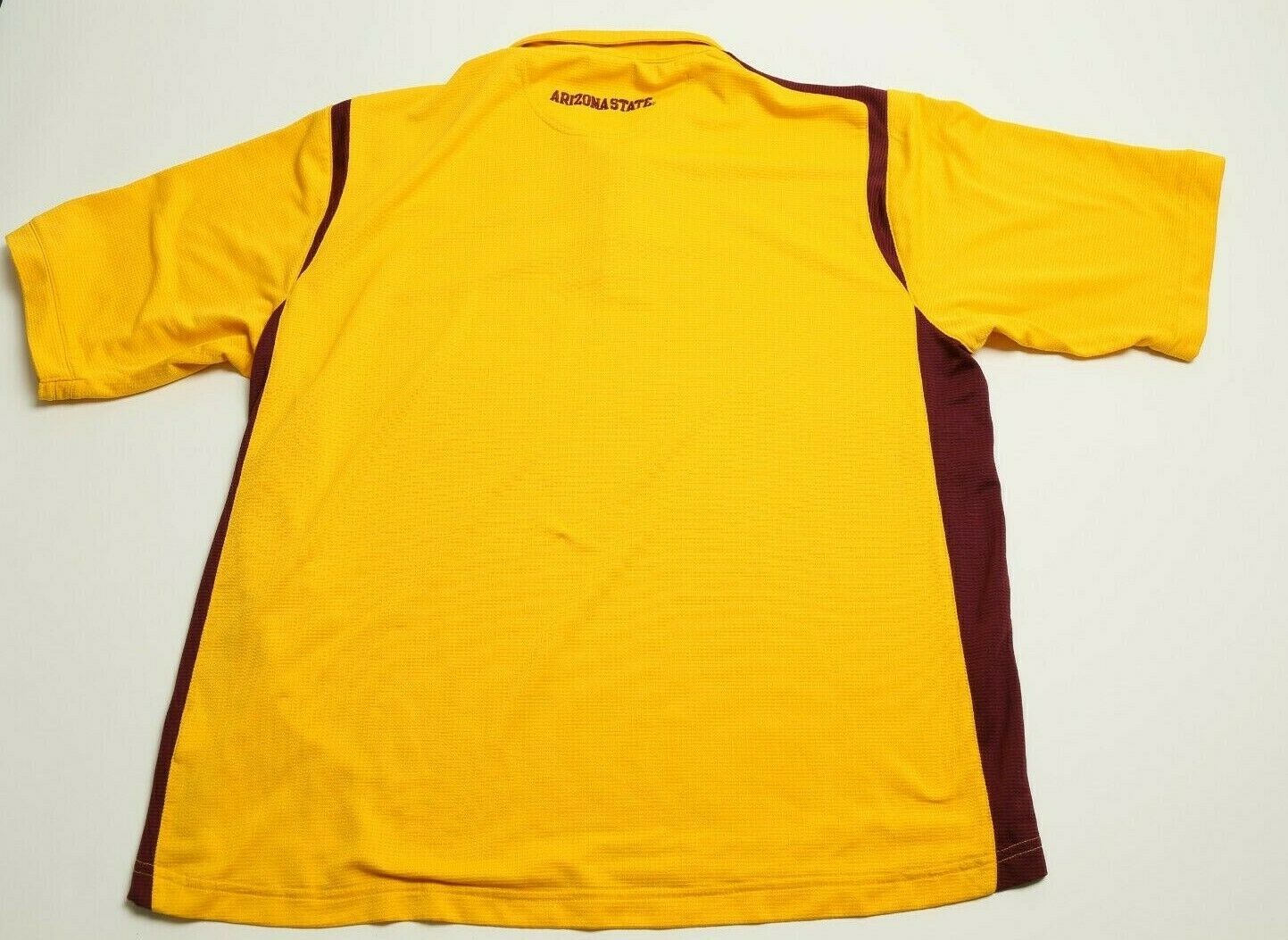 Nike Fit Dry NCAA Arizona ASU Sun Devils Yellow Maroon Gold Polo Shirt ...