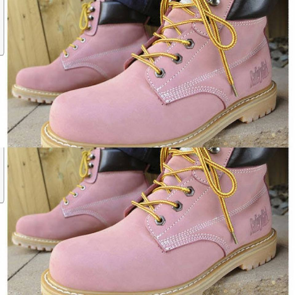 NEW Safety Girl Waterproof WORK BOOTS Light Pink Women STEEL TOE SZE