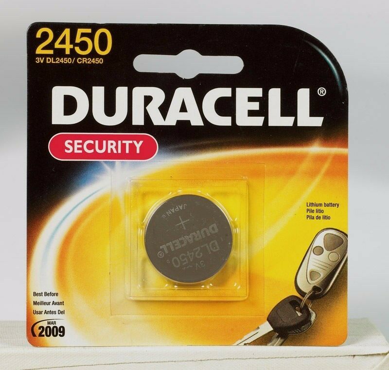 DURACELL 2450 Button Coin Battery Lithium 3 volt DL2450 CR2450 Security