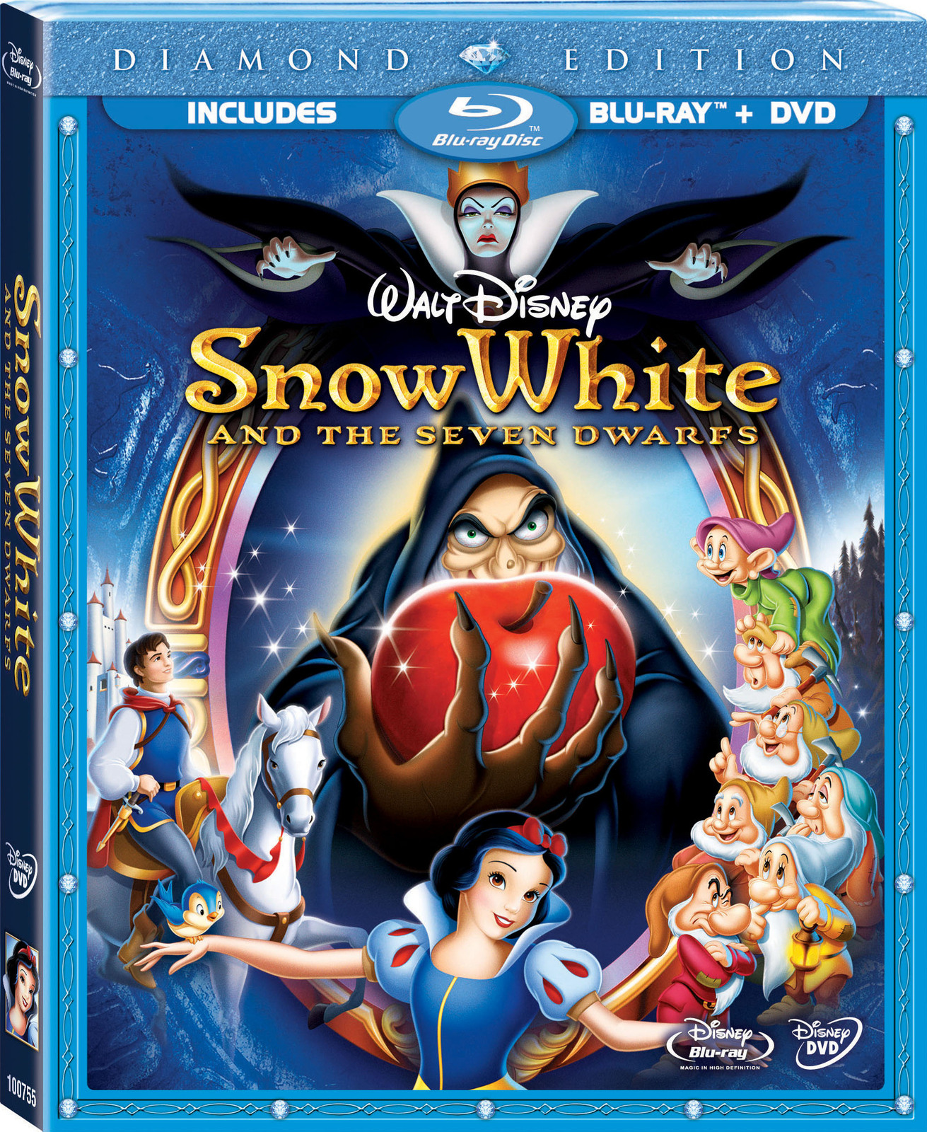 (Used) Disney's Snow White and the Seven Dwarfs Blu-ray / DVD / Case ...