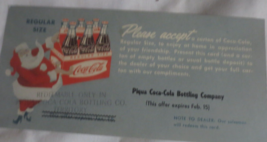 Coca Cola Free Carton of Coke Coupon Piqua Coca Cola Bottling Co Merry C... - $4.46