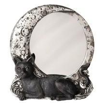 Alchemy Gothic Night Cat Moon Mirror Wall Or Desk Decor Goth Kitty Gift ... - $31.95