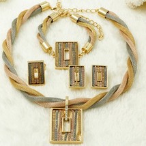 New Africa Women Wedding Jewelry Accessories Turkish jewelry Tassel Necklace Squ - $42.98