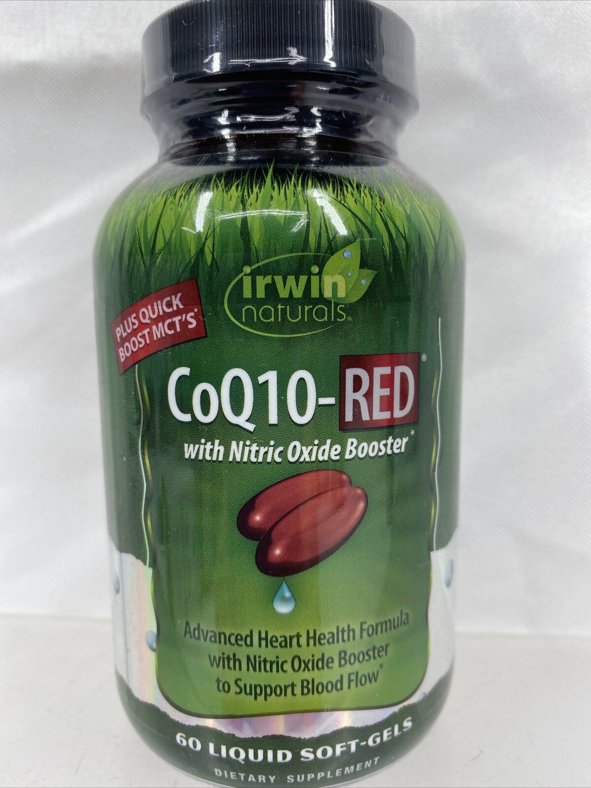 Primary image for Irwin Naturals CoQ10 RED Nitric Oxide Booster heart health 60 SoftGels 1/22