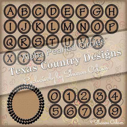 Primary image for Digital Scrapbooking Alpha  Pearled Circle Set