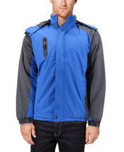Men’s Quilted Lined Removable Hood Two Toned Zipper Puffer Lightweight Jacket image 2
