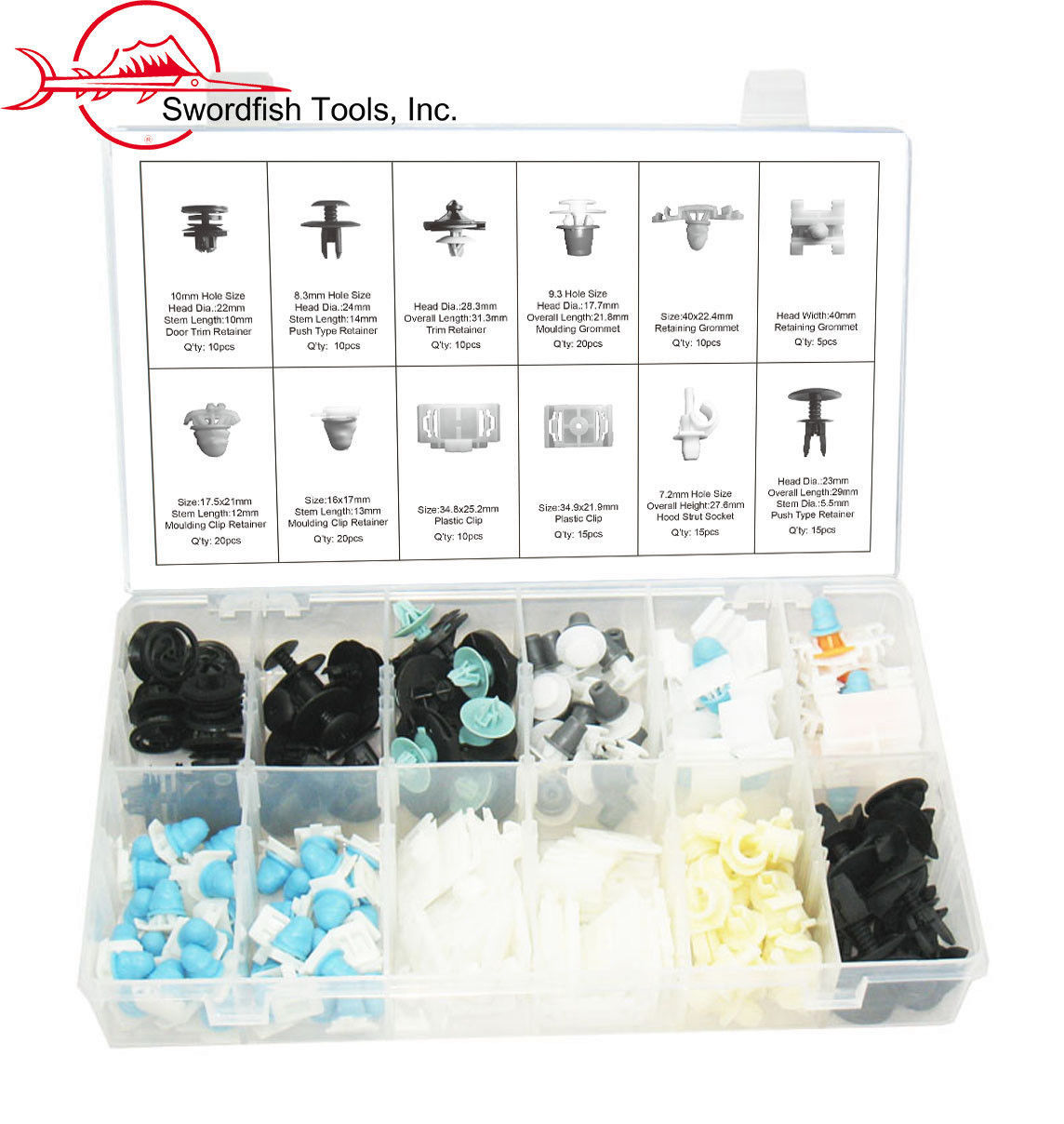 Swordfish 60690-400pc Ford Retainer Clip Assortment