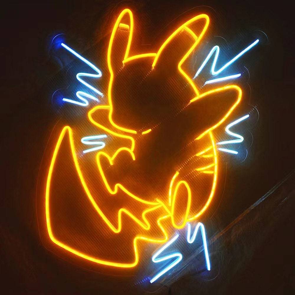 Pokemon Neon Sign | Gengar Pikachu Squirtle Bulbasaur Charizard - Night ...