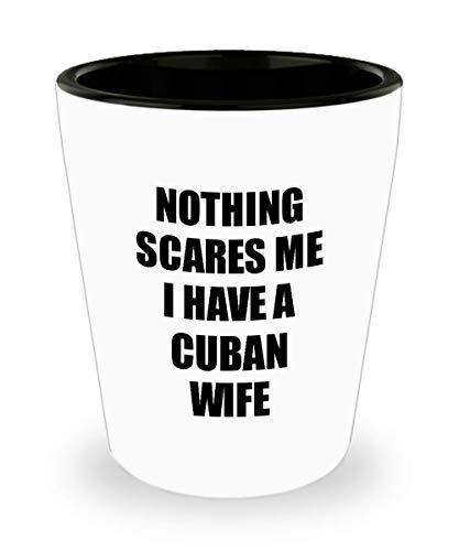 Cuban Wife Shot Glass Funny Valentine Gift for Husband My Hubby Him Cuba Wifey G