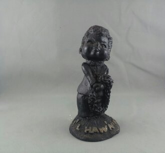 Primary image for Vintage Poly Art Tiki Figurine - L'il Hawaiian King - Baby Series - With Tag