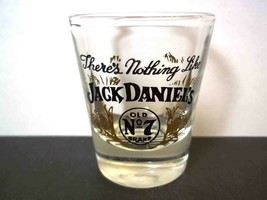 Jack Daniel&#39;s shot glass There&#39;s nothing Like Old No 7 gold black - $7.03