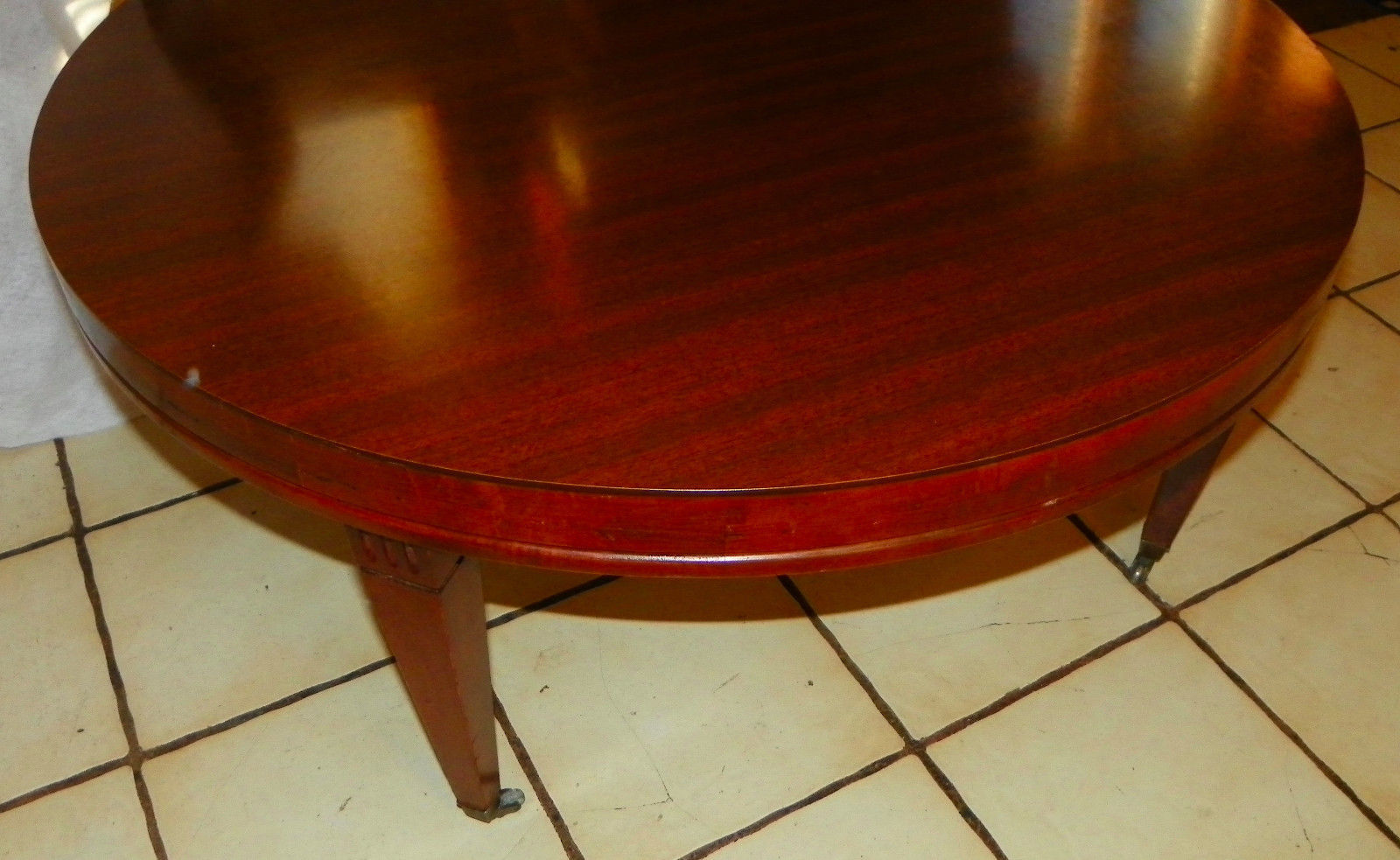 Mahogany Mid Century Formica Top Coffee Table by Mersman Post1950