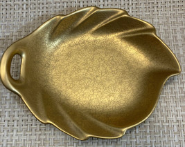 PICKARD Porcelain China Gold Gilded Leaf-Shaped Handled TRINKET DISH Can... - $25.00