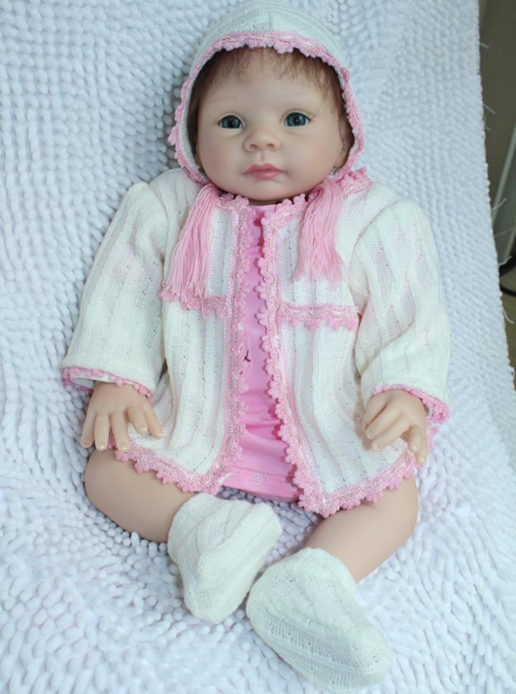 22" Real Life Silicone Reborn Baby Vinyl Girl Doll Kids ...