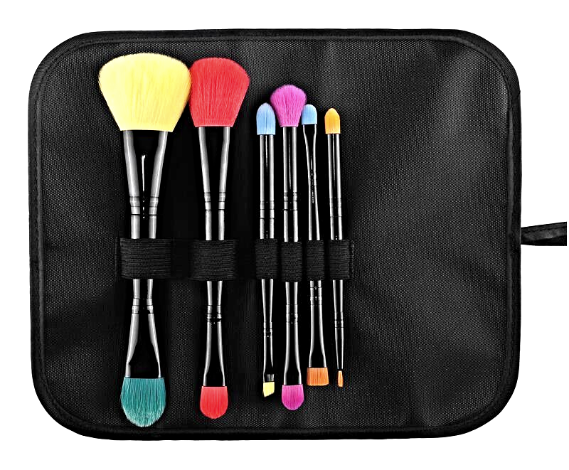 MsQ Double Sided Makeup Brushes Colorful 6Pc Makeup Artist Cosmetics