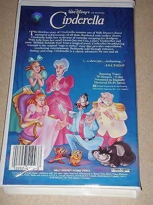 1988 Disney VHS Black Diamond Cinderella 410 with Holograms - VHS Tapes