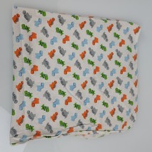 Orange Blue Green Gray White Gerber Cotton Flannel Dino Dinosaur Baby Blanket - $29.69