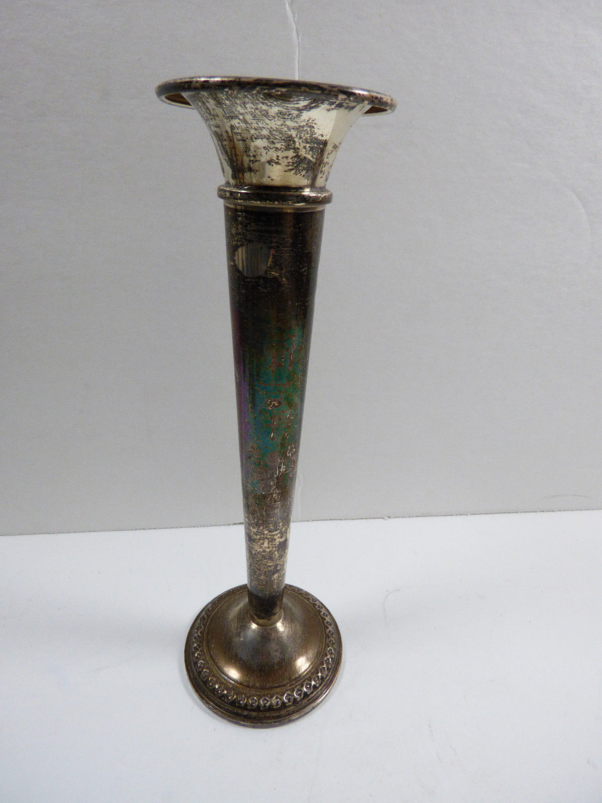 Vintage Rogers Sterling Silver 925 Fluted Trumpet weighted Bud Vase 7