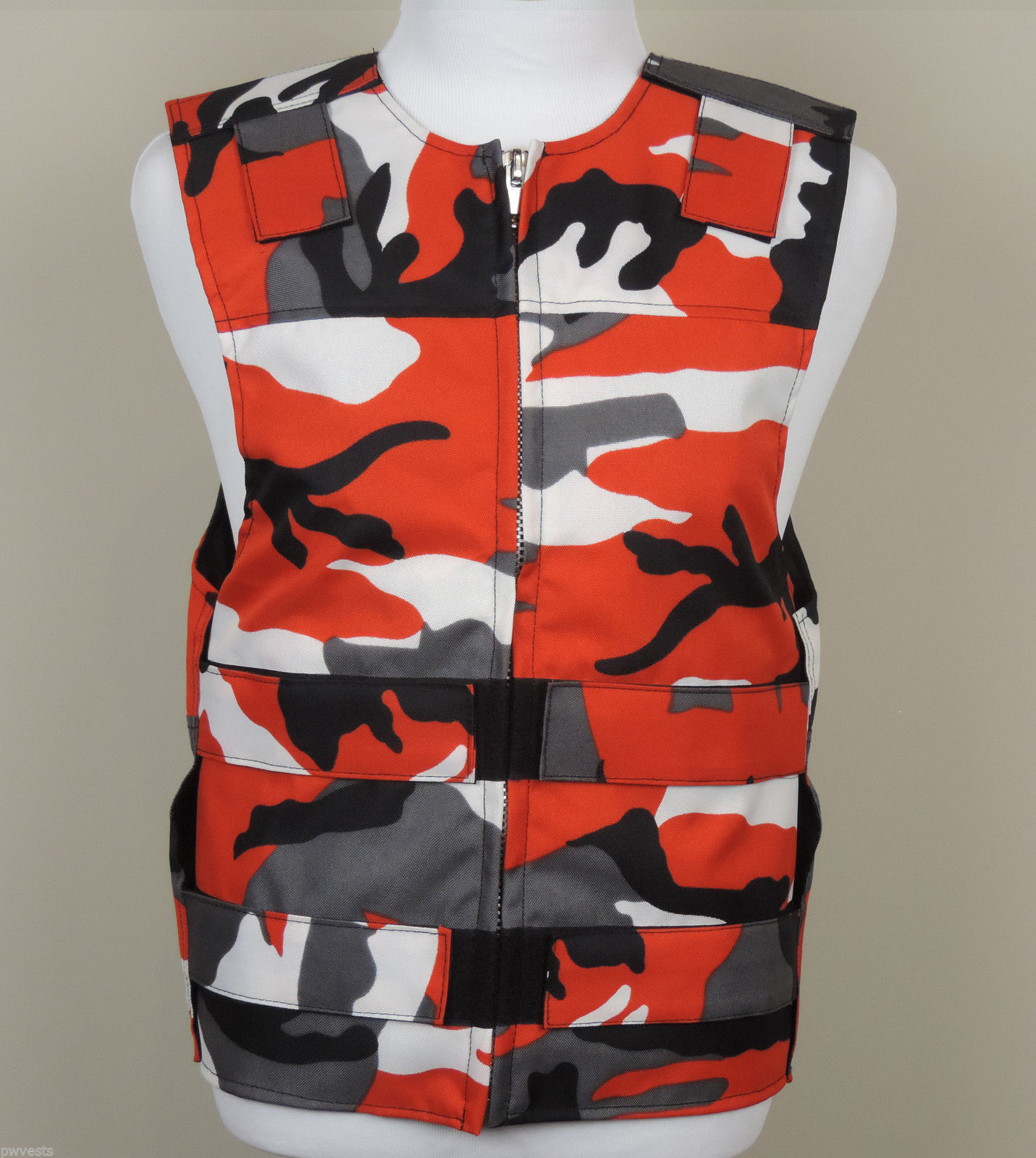 RED CAMO Cordura Bulletproof Style Motorcycle Vest Vests