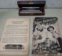 Vintage HOHNER Super Chromonica Chromatic Harmonica Key of C w/ Box and 2 Books