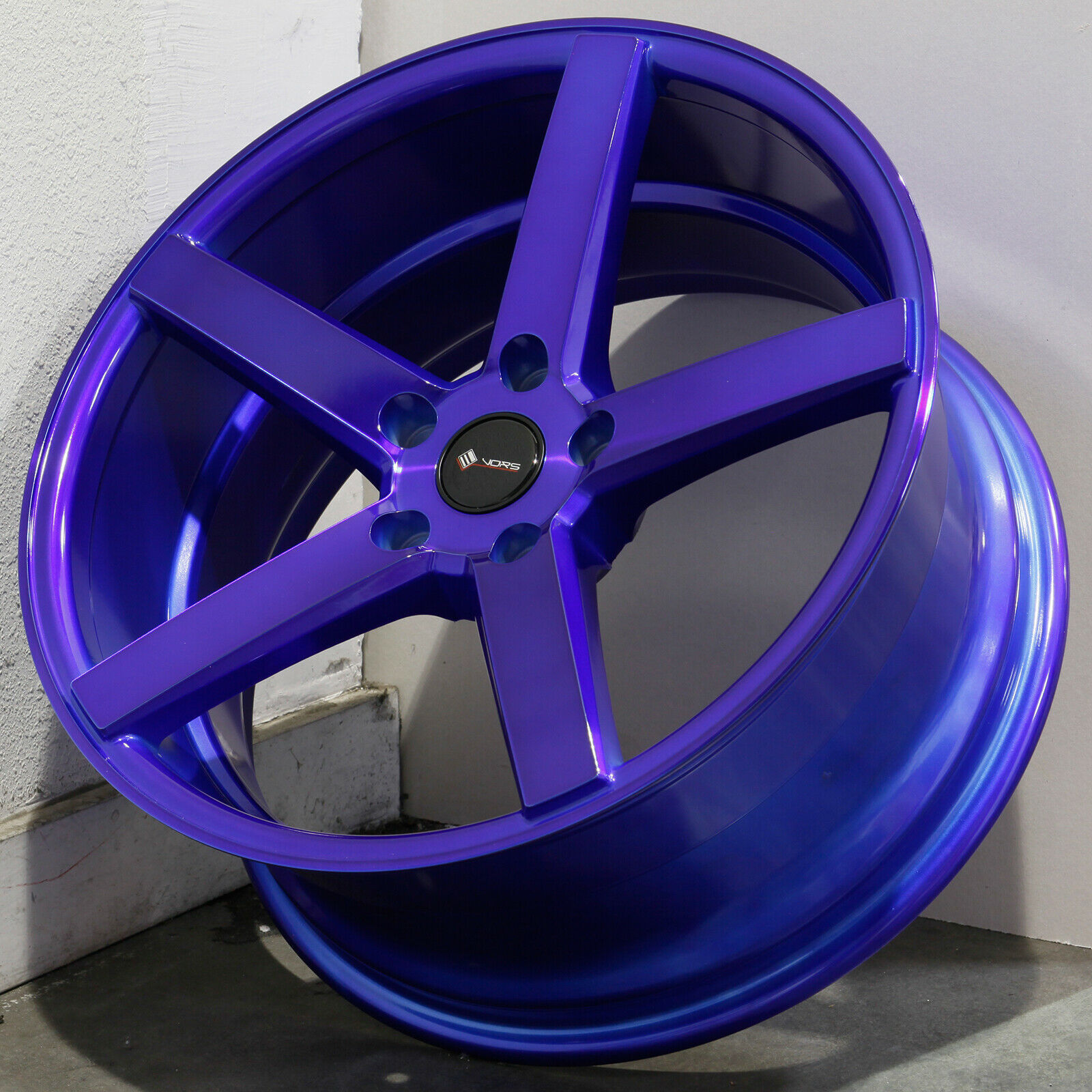 18x8.5 Vors TR5 5x114.3 35 Candy Purple Blue Wheels Rims Set(4) 73.1 ...