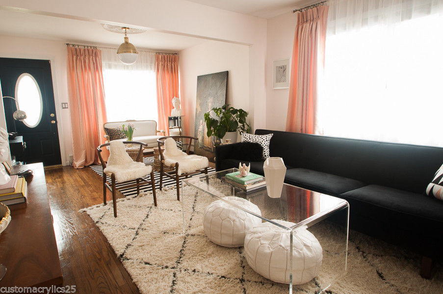 Handcrafted Acrylic "Waterfall" Style Coffee Table in 3/4 ...