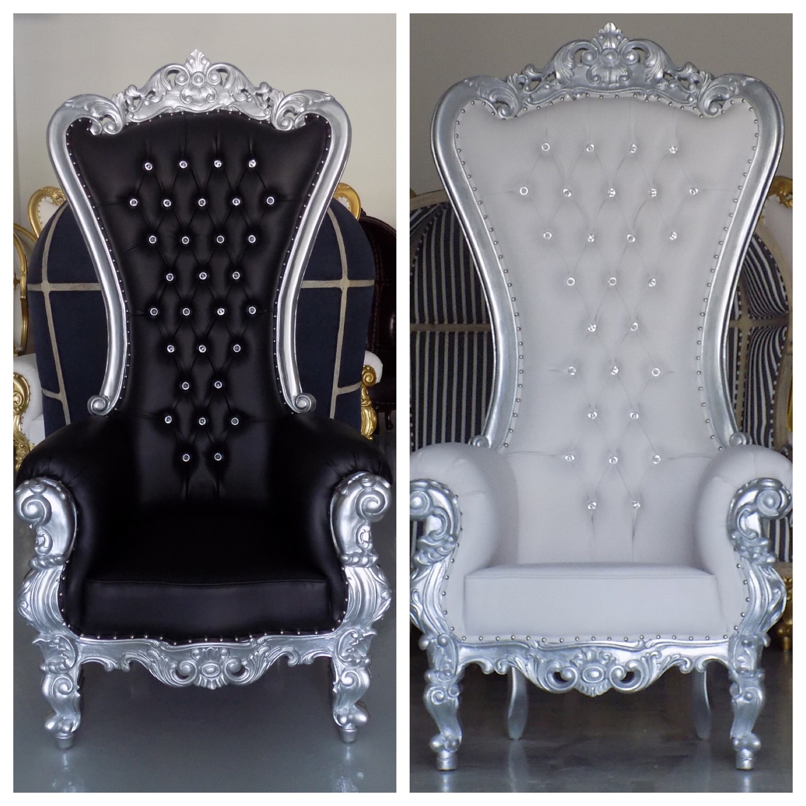 Silver White And Black High Back Throne 50 Similar Items 2018 12 03 00 35 53 649