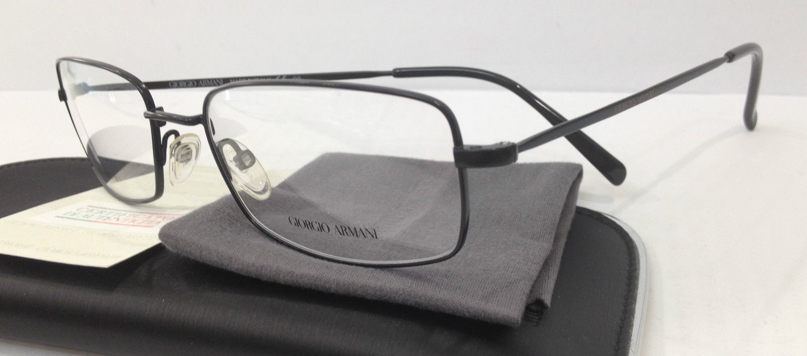 New Giorgio Armani GA809 Color 003 Black Titanium Metal ...