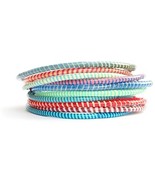 10 Assorted Color Recycled Flip Flop Bracelets Hand Made in Mali, West A... - $10.88