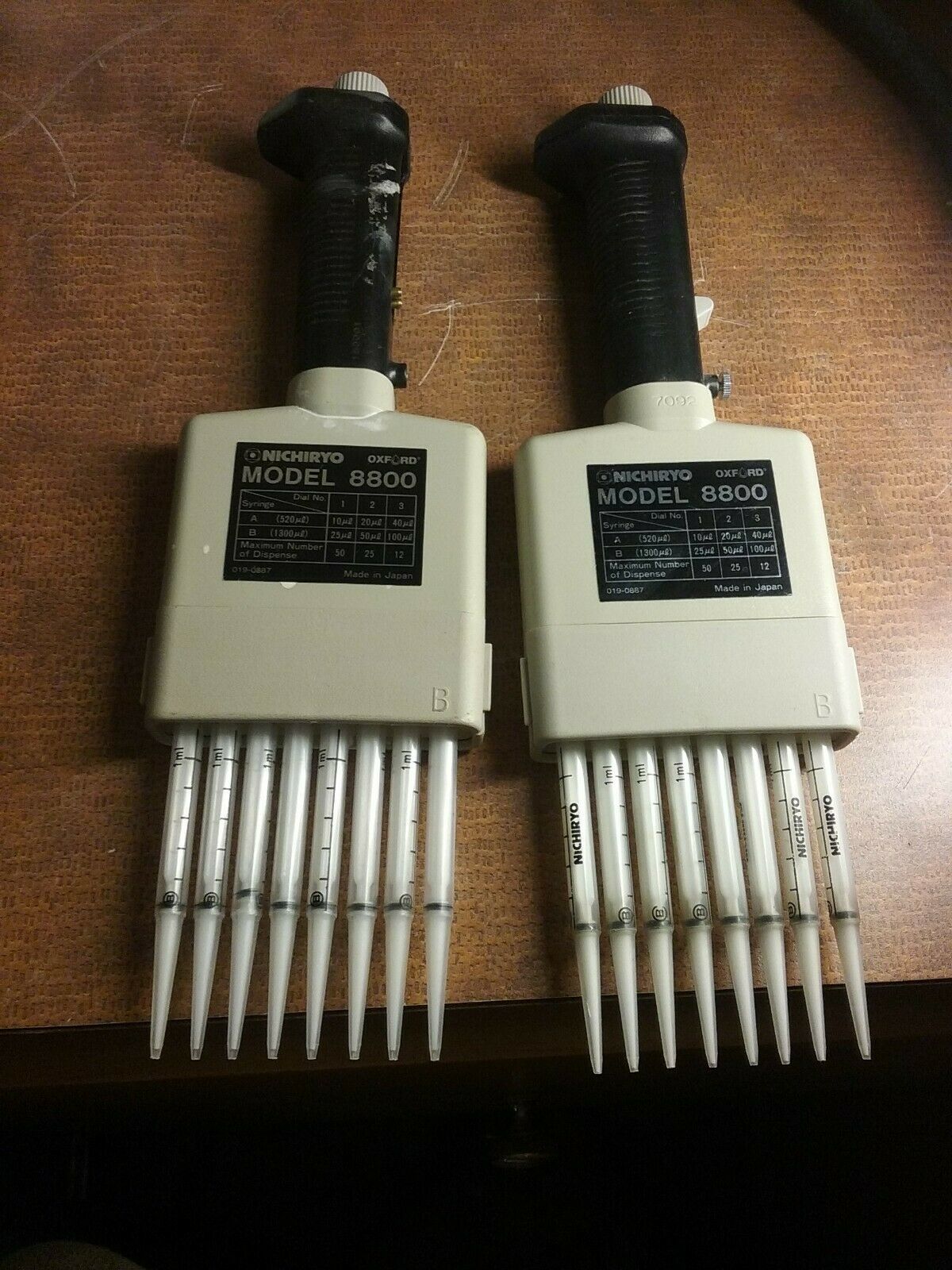 Oxford MultiMate 8Channel 880 Nichiryo Pipette MultiChannel