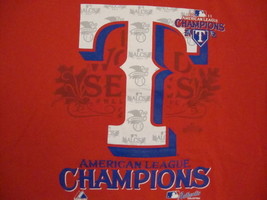 MLB Texas Rangers Major League Baseball Fan 2011 Champions Red T Shirt L - $19.20