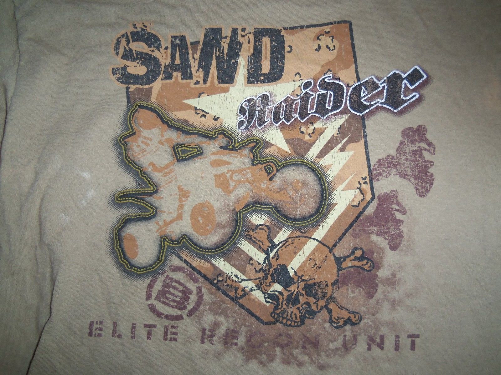 Primary image for Sand Raider Elite Recon Unit ATV Motorsport Brown Graphic Print T Shirt Youth XL