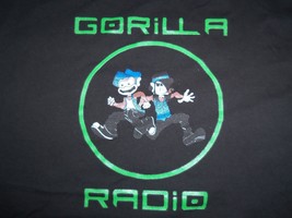 Gorilla Radio Black Graphic Print T-Shirt XXL - $18.50