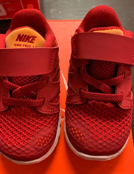 red and yellow trainers