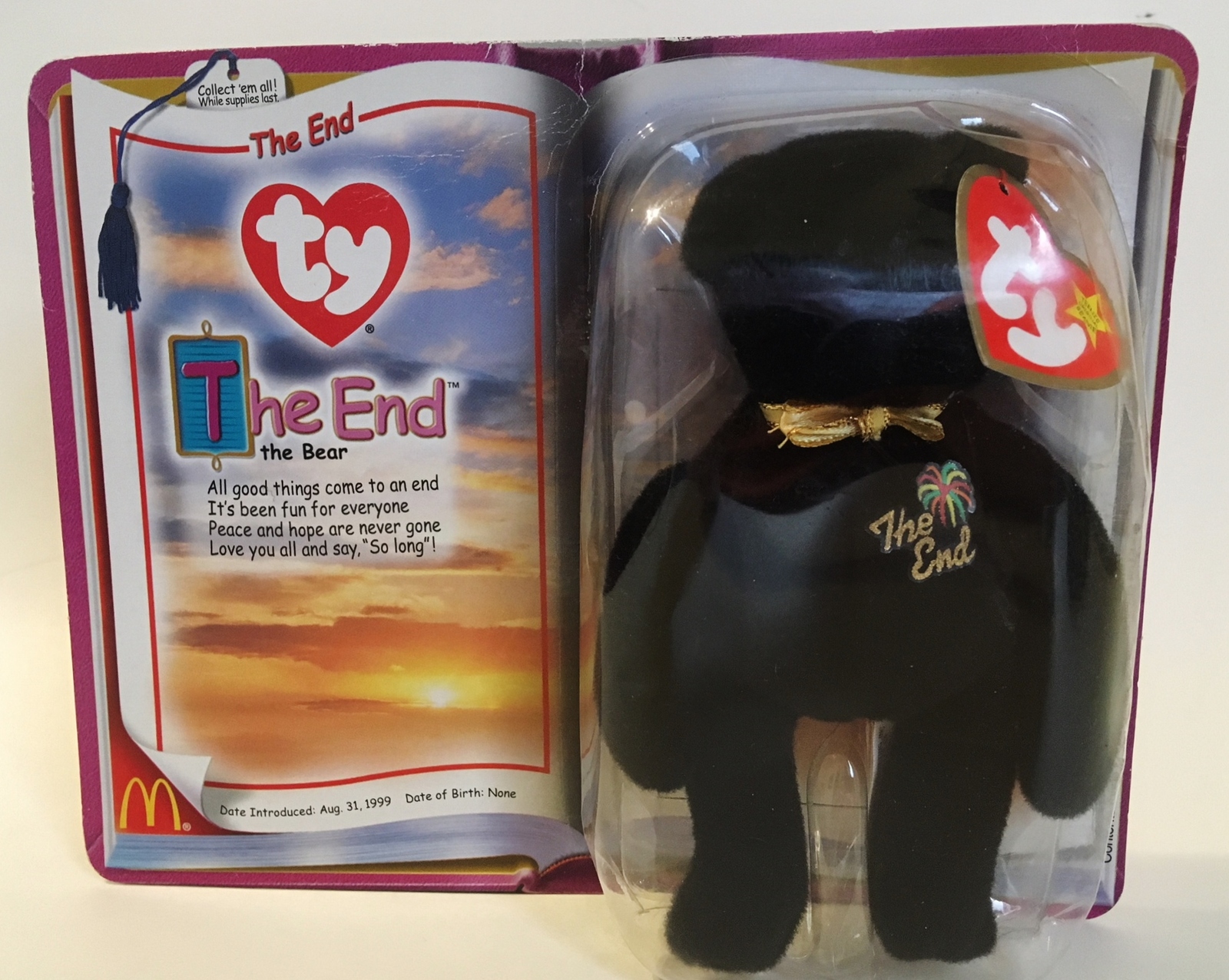 Details about   TY Teenie BEANIE BABIES McDonalds 1999 The End Bear #11 New in box Brand New 