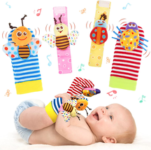 BLOOBLOOMAX Wrist Rattles Foot Finder Rattle Sock Baby Toddlor Toy,Rattle Toy,Ar