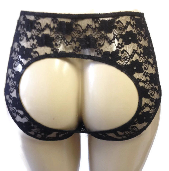 Crotchless Panties With Open Butt Black And 50 Similar Items