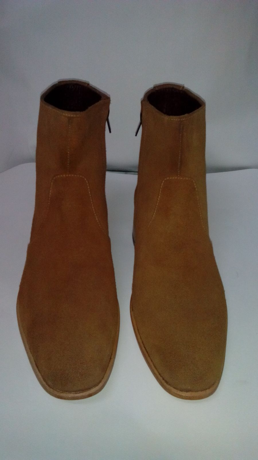 suede side zip boots